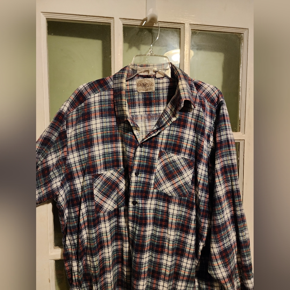 Vintage XXL Saugatuck flannel. Red, green, and yellow